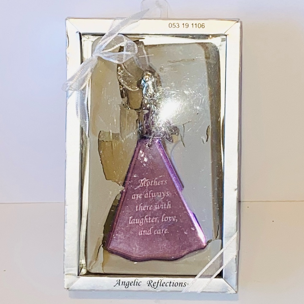 NIB Angelic Reflections Mirrored Angel Ornament